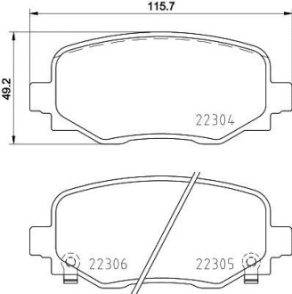 Гальмівні колодки дискові BREMBO P23 177