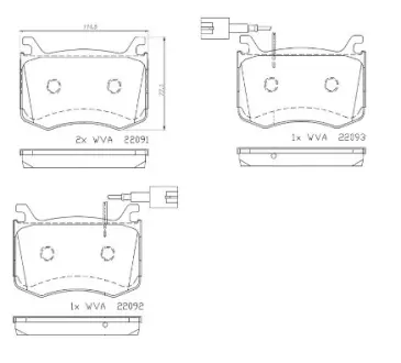 Комплект гальмівних колодок BREMBO P23183