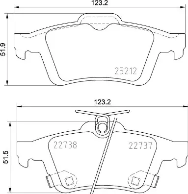 Гальмівні колодки дискові BREMBO P24 216 (фото 1)