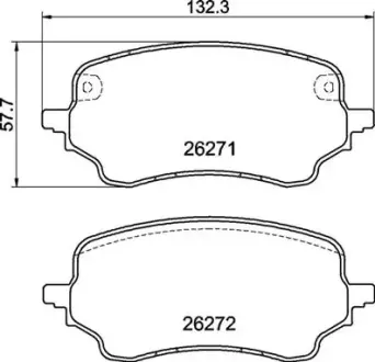 Комплект гальмівних колодок BREMBO P24236