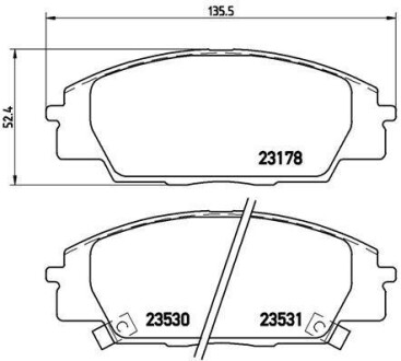 Гальмівні колодки дискові BREMBO P28032