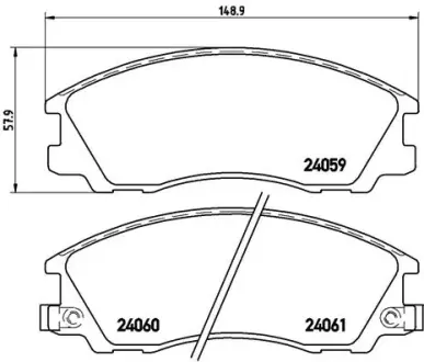 Гальмівні колодки дискові BREMBO P 30 017