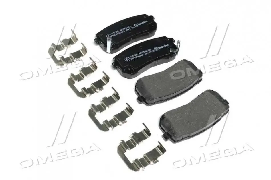 Колодка гальм. диск. HYUNDAI ix55 задн. (вир-во) BREMBO P30035 (фото 1)
