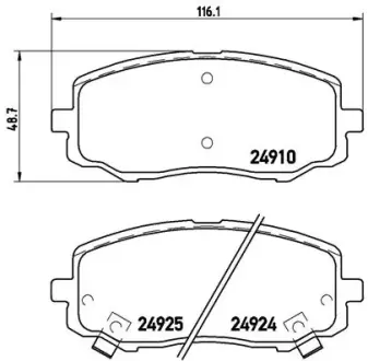 Гальмівні колодки дискові BREMBO P30 045