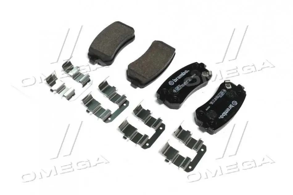Колодка торм. диск. HYUNDAI ACCENT, i30, задн. (пр-во) BREMBO P30051 (фото 1)