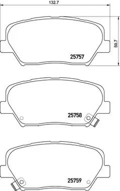 Гальмівні колодки дискові BREMBO P30 070 (фото 1)