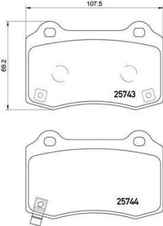 Гальмівні колодки дискові BREMBO P30074