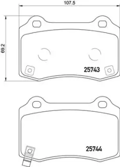 Гальмівні колодки дискові BREMBO P30074