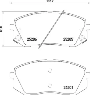 Гальмівні колодки дискові BREMBO P30 093