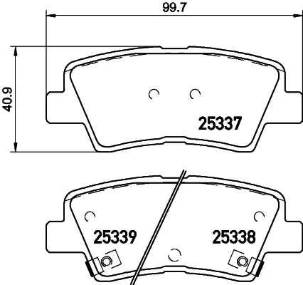 Гальмівні колодки дискові BREMBO P30 101 (фото 1)