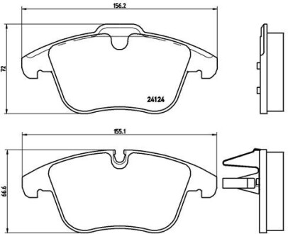 Колодки гальмівні дискові BREMBO P36022