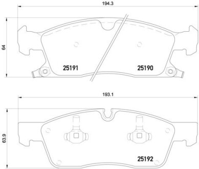 Гальмівні колодки дискові BREMBO P37017