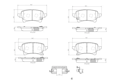 Комплект гальмівних колодок BREMBO P37029