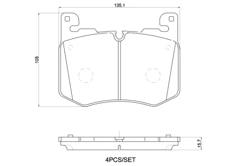 Комплект гальмівних колодок BREMBO P44030
