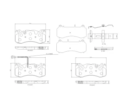 Комплект гальмівних колодок BREMBO P48005