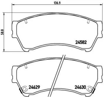Гальмівні колодки дискові BREMBO P49039