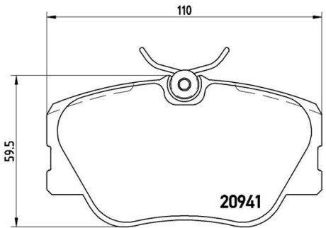 Гальмівні колодки дискові BREMBO P50008