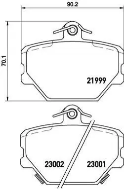 Гальмівні колодки дискові BREMBO P50038 (фото 1)