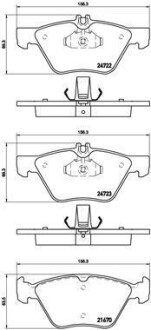 Колодки гальмівні дискові BREMBO P50075