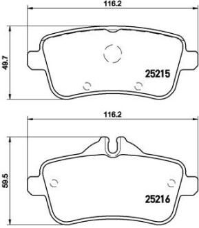 Гальмівні колодки дискові BREMBO P50100