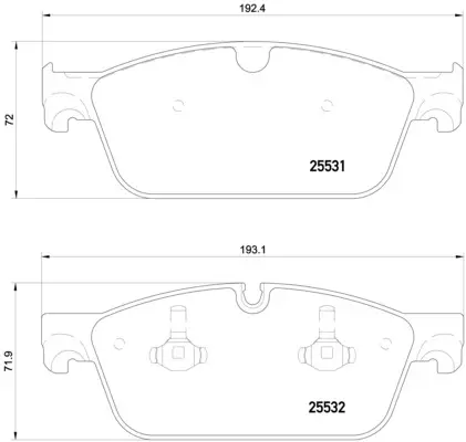 Гальмівні колодки дискові BREMBO P50 112 (фото 1)