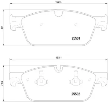 Гальмівні колодки дискові BREMBO P50 112