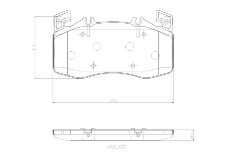 Комплект гальмівних колодок BREMBO P50163