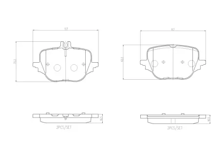 Комплект гальмівних колодок BREMBO P50169