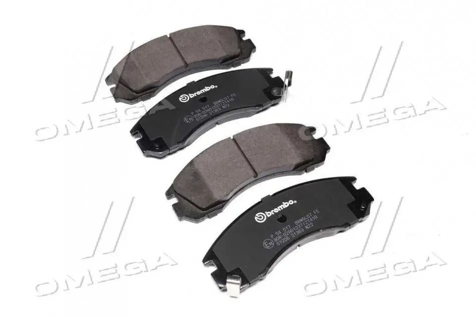 Колодка торм. диск. MITSUBISHI GALANT IV (E3_A) передн. (пр-во) BREMBO P54017 (фото 1)