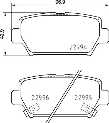 Гальмівні колодки дискові BREMBO P54062 (фото 1)