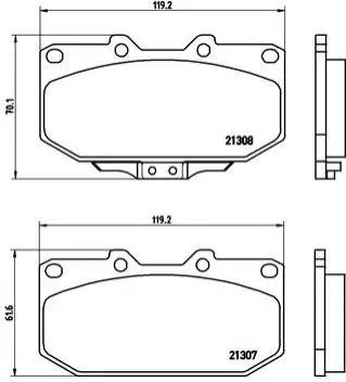 Гальмівні колодки дискові BREMBO P56025 (фото 1)