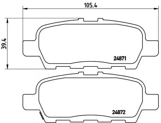 Гальмівні колодки дискові BREMBO P56068 (фото 1)