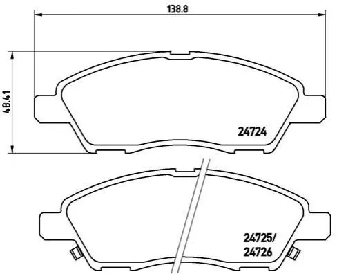 Колодки гальмівні дискові BREMBO P56070 (фото 1)