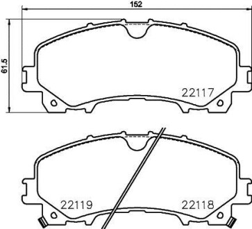 Гальмівні колодки дискові BREMBO P56106