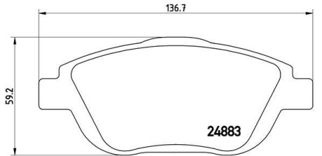 Гальмівні колодки дискові BREMBO P61103