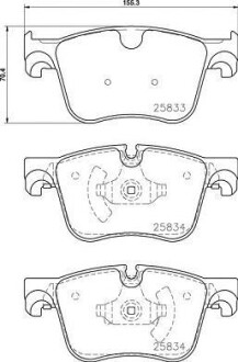 Колодки гальмівні дискові (комплект 4 шт) BREMBO P61127