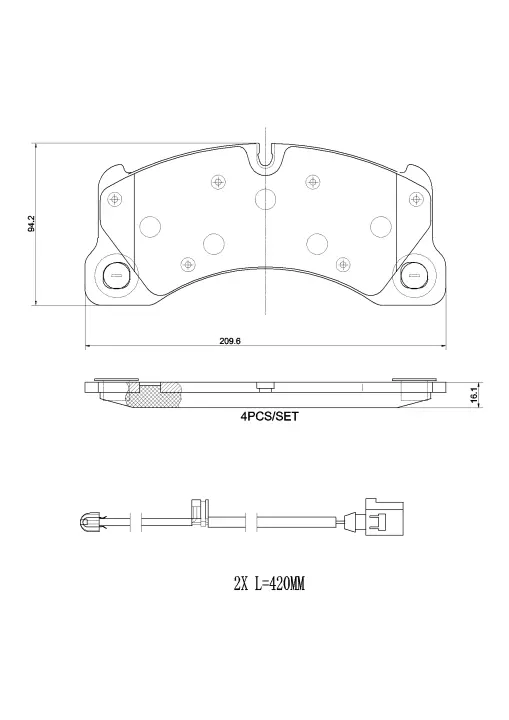 Гальмівні колодки дискові BREMBO P65049 (фото 1)