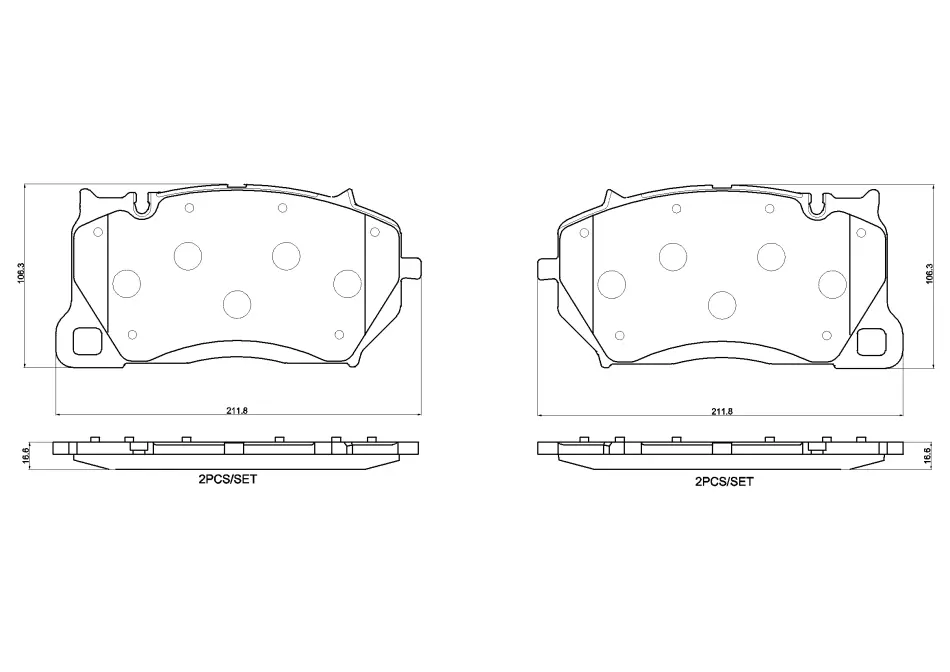 Комплект гальмівних колодок BREMBO P65057 (фото 1)