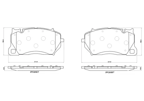 Комплект гальмівних колодок BREMBO P65057