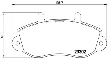 Комплект тормозных колодок, дисковый тормоз BREMBO P 68 025