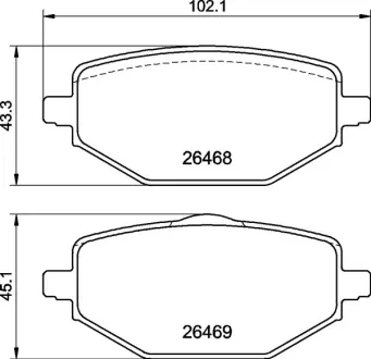 Гальмівні колодки дискові BREMBO P68 076