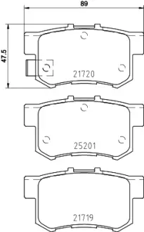 Гальмівні колодки дискові BREMBO P79 027