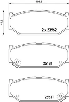 Гальмівні колодки дискові BREMBO P79 031