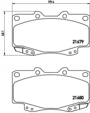 Гальмівні колодки дискові BREMBO P83069 (фото 1)
