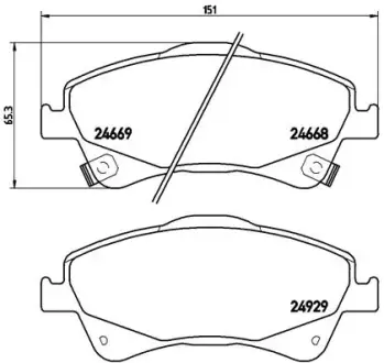 Гальмівні колодки дискові BREMBO P83109