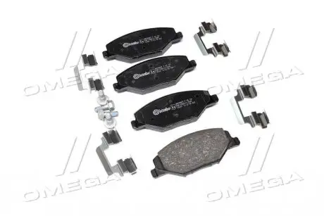 Колодка гальм. диск. SKODA FABIA 1.2-1.6 2007-2014, VW POLO 1.6 2010 - передн. (вир-во) BREMBO P85121