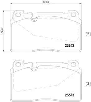 Гальмівні колодки дискові BREMBO P85123