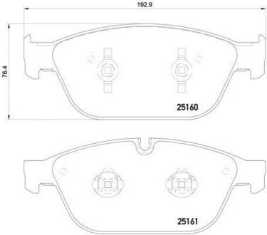 Гальмівні колодки дискові BREMBO P85128