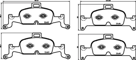 Гальмівні колодки дискові BREMBO P85 164