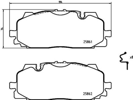 Колодки гальмівні дискові BREMBO P 85 165